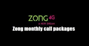 Zong monthly call package