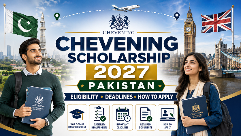 Chevening Scholarship 2027 Pakistan — eligibility requirements, four essay guide, application deadline October 2026 and UK university selection tips