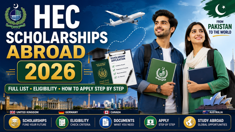 HEC Scholarships Abroad 2026 — full list of overseas scholarship programs including Commonwealth UK, DAAD Germany, CSC China and PhD Phase-II for Pakistani students