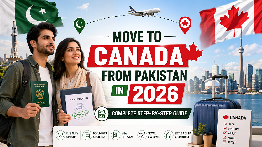 How to move to Canada from Pakistan 2026 — Express Entry CRS score guide, documents checklist, WES ECA, IELTS requirements