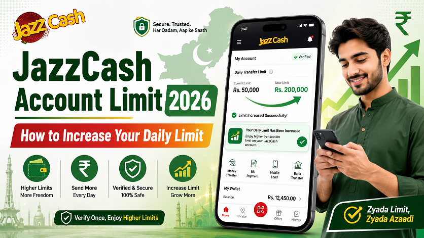 jazzcash account limit increase